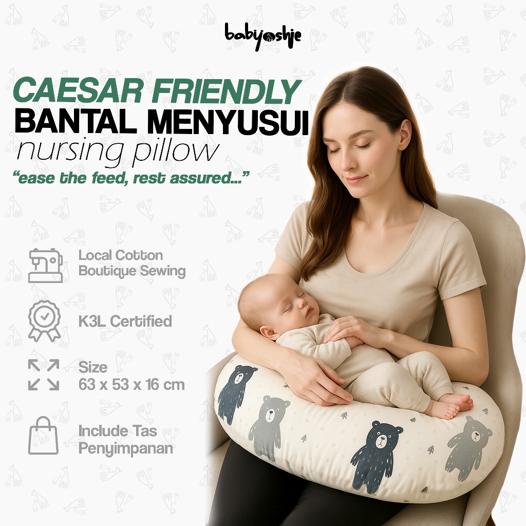 Babyoshie - Bantal Menyusui Caesar Friendly Anti Nyeri Nursing Pillow Cesar