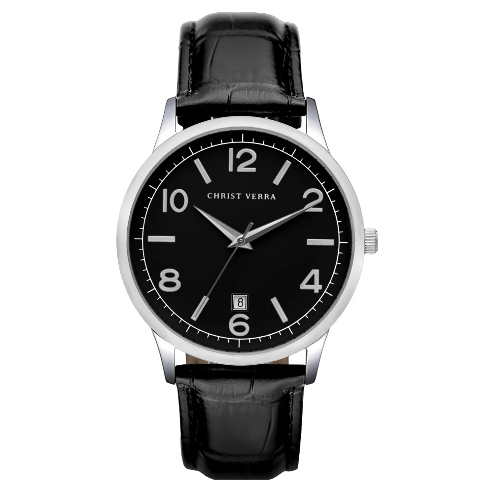 Jam Tangan Wanita Tali Kulit Christ Verra CV 12073L-21 BLK