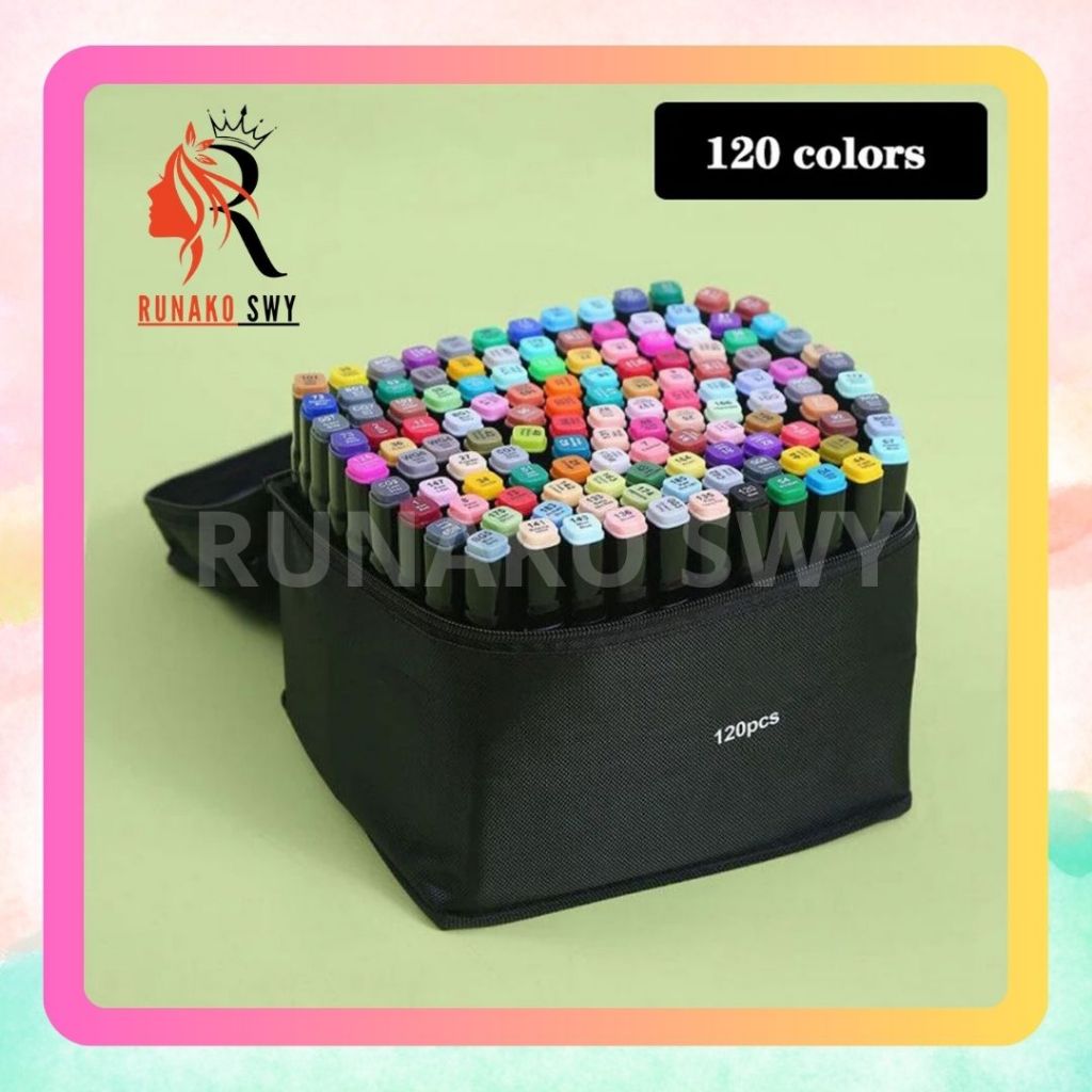 

Spidol Dual Side Fine Art Marker Brush Double Tip Color Toddi