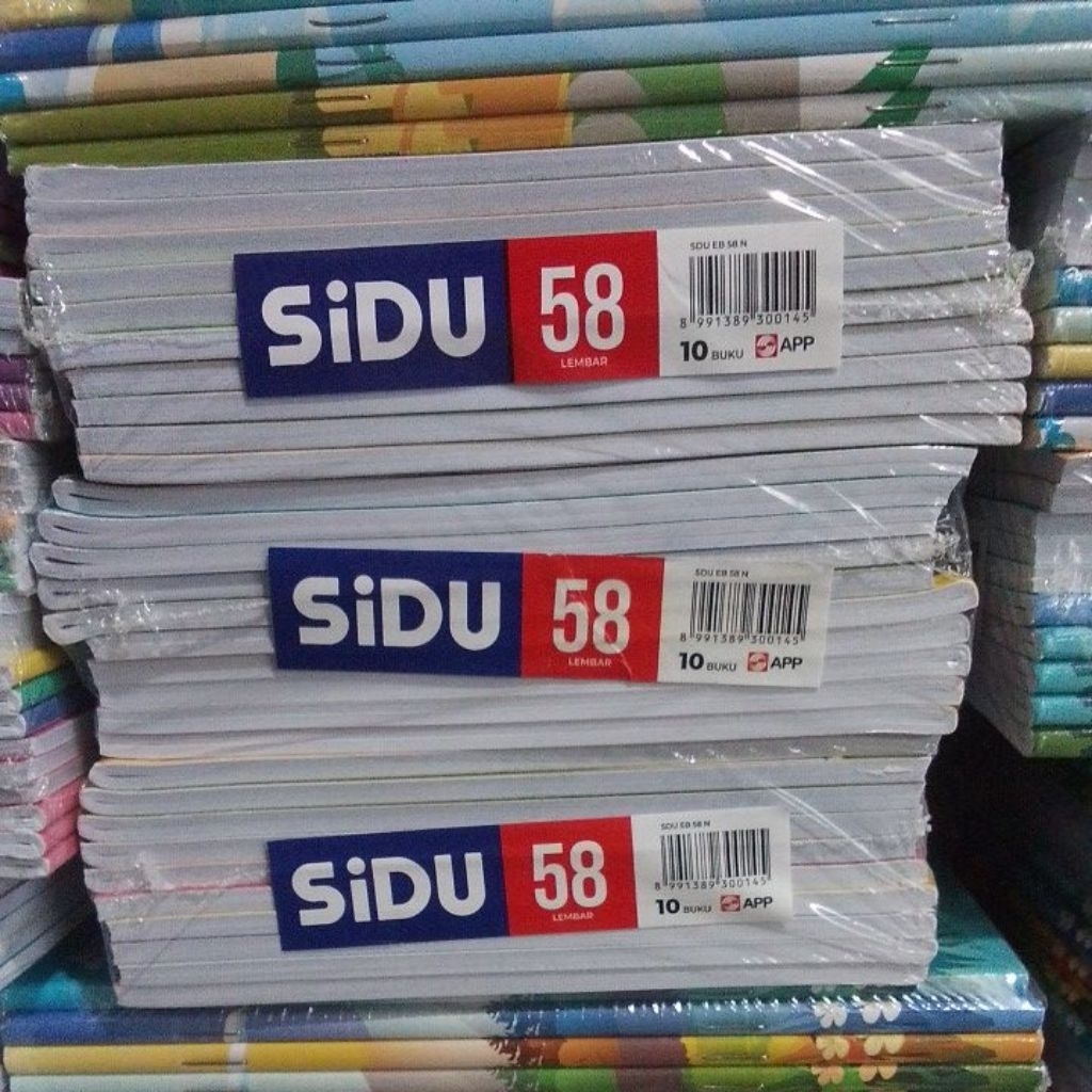 

Sidu buku tulis 58 lembar ( 1pak ) 100% asli