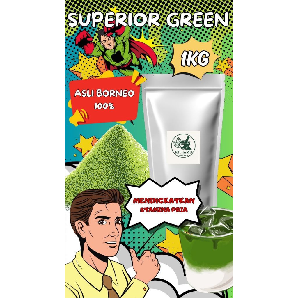 

[SUPERIOR GREEN] GREEN SUPER ASLI BORNEO 1KG