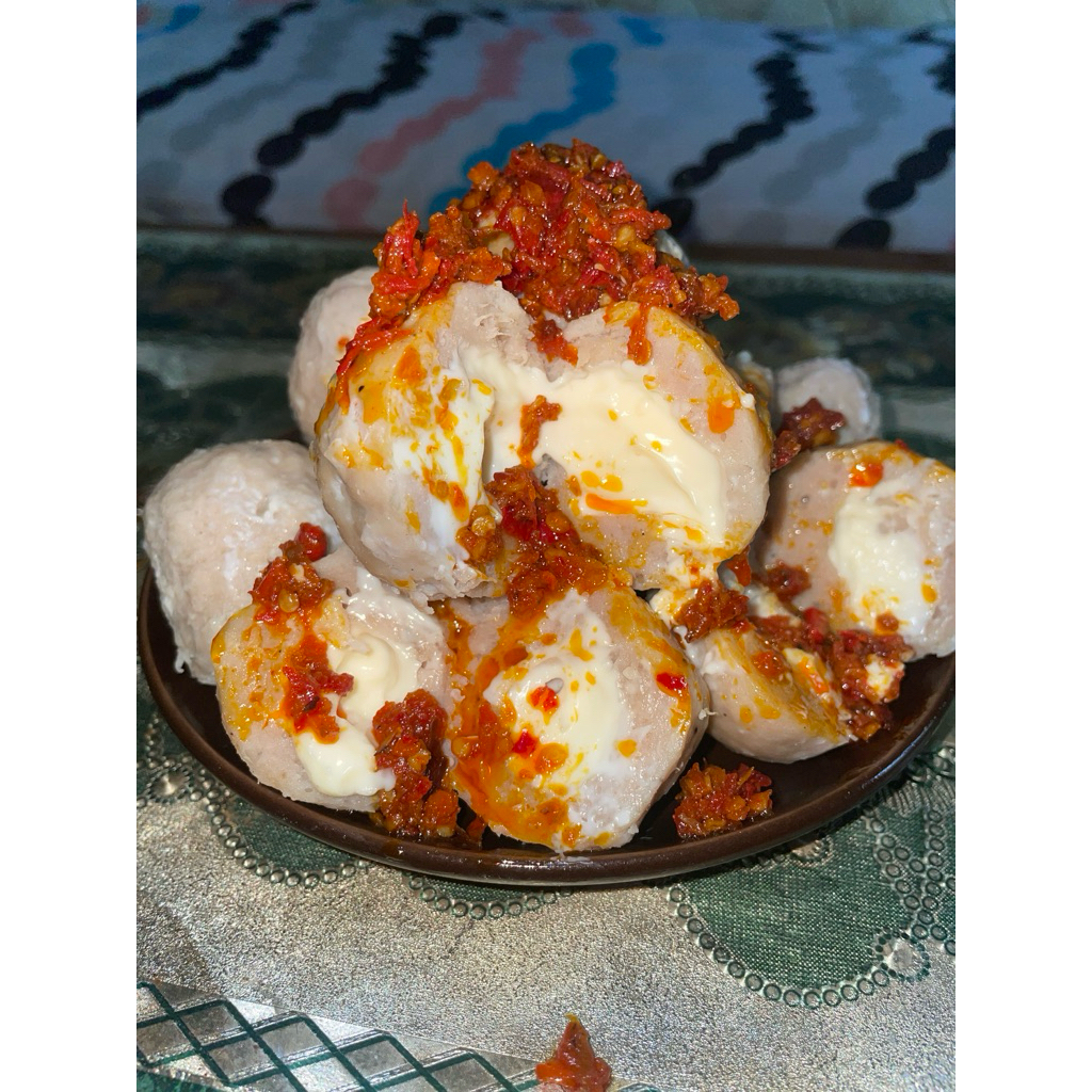 

bakso keju lumer isi 5 + sambal mercon FROZEN