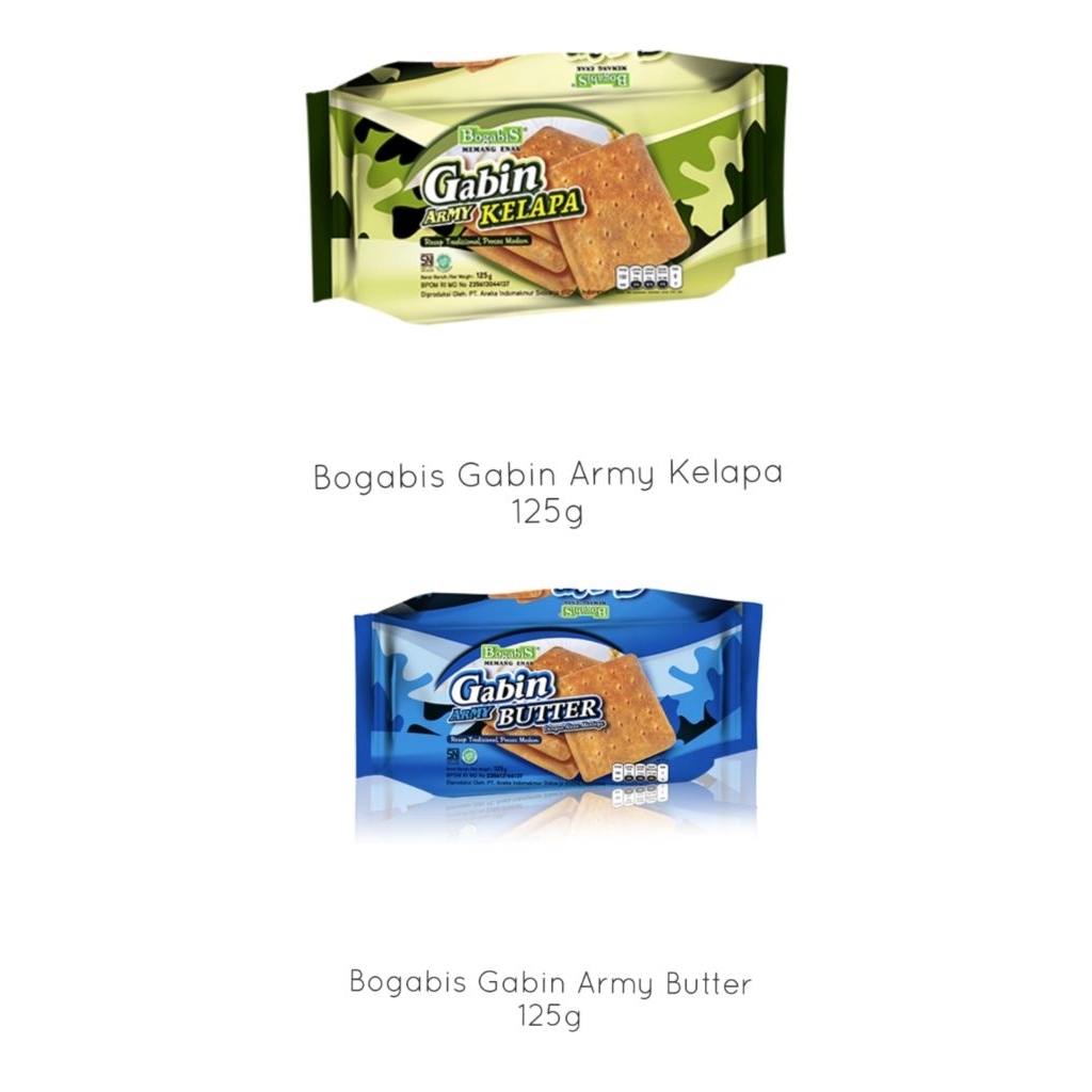 

BISCUIT GABIN ARMY BUTTER KELAPA 125gram