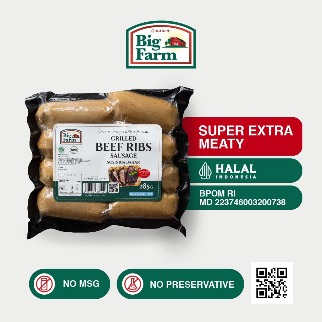 

Big Farm Grilled Beef Ribs 285gr (8 pcs)