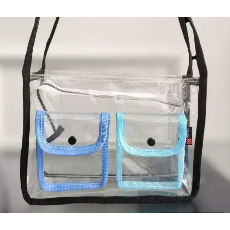 Tas mika pvc selempang Tas mika multifungsi