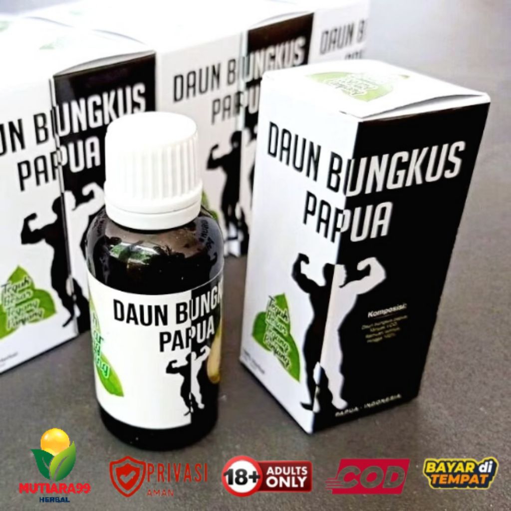 DAUN TIGA JARI HERBAL OBATPEMBESAR TRADISIONAL PAPUA DAUN BUNGKUS 100% ORIGINAL