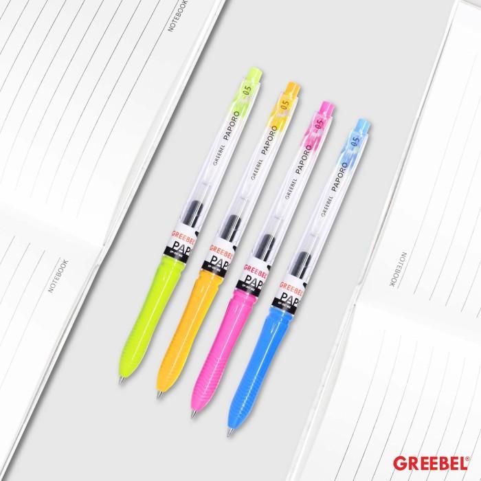 

TBMO Ecer 1Pcs GREEBEL Pulpen Gel / Gel Pen GP- 507 Paporo Mx 0.5 Hitam / Ballpen