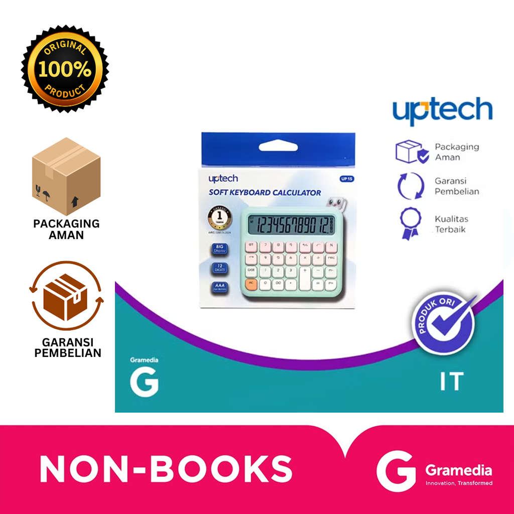 

Gramedia Bali - UPTECH SOFT KEYBOARD CALCULATOR CANDY BLUE UP15