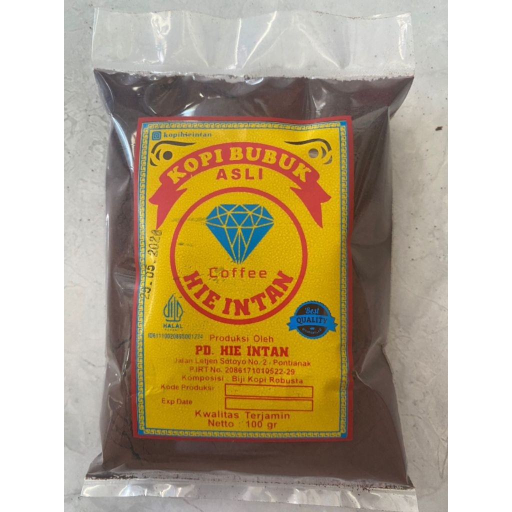 

Kopi Bubuk Hie Intan (Ukuran 100Gr) Robusta [Dua Obor]