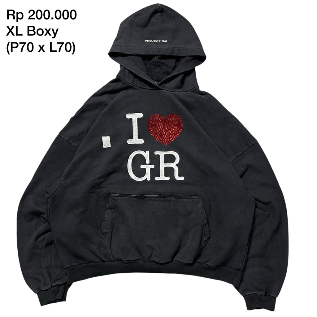 HOODIE HEAVYWEIGHT / BOXY / Y2K / OVERSIZE / ZIPPER 13 JUNE 25