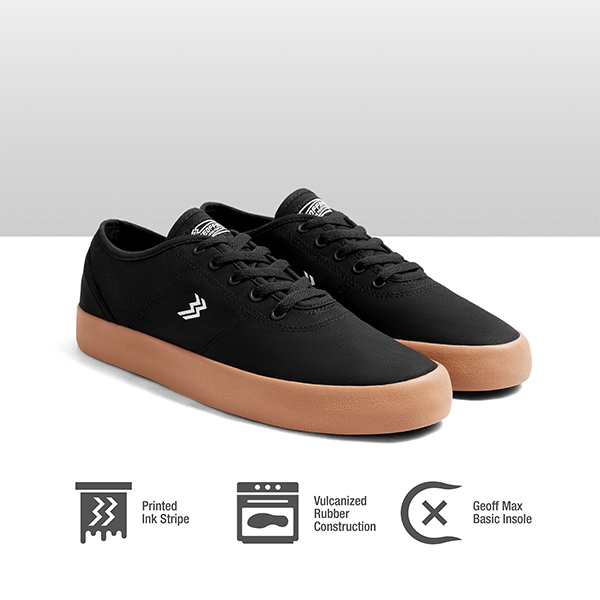Geoff Max Ethan Black Gum Sepatu Sneakers Pria - Sepatu Casual Unisex