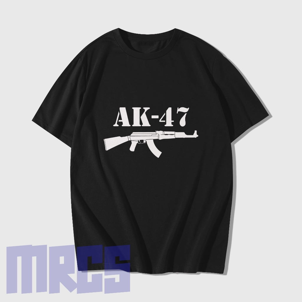 Kaos AK47 Taktikal  Kaos Motif Senjata AK47  Kaos AK47 Army Style  Kaos AK47 Militer Keren  Kaos Des