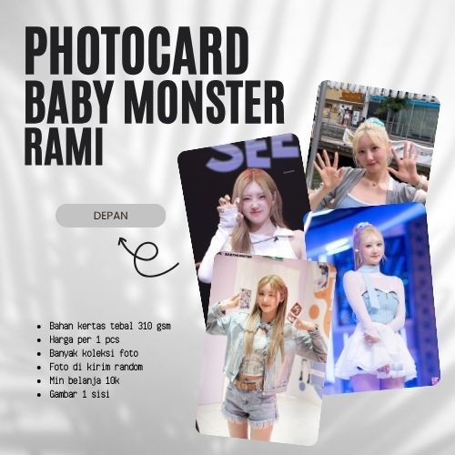 [1PCS] PHOTOCARD BABY MONSTER RAMI | PHOTOCARD KPOP | PHOTOCARD DRAKOR | PHOTOCARD DRACIN