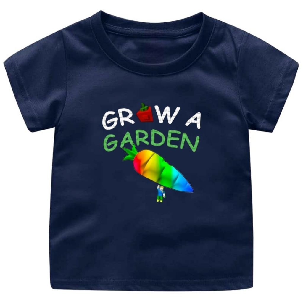 Baju Kaos Anak Laki-Laki Dan Perempuan Remaja Dan Dewasa Motip GAME ROBLOX GROW A GARDEN WORTEL TERB