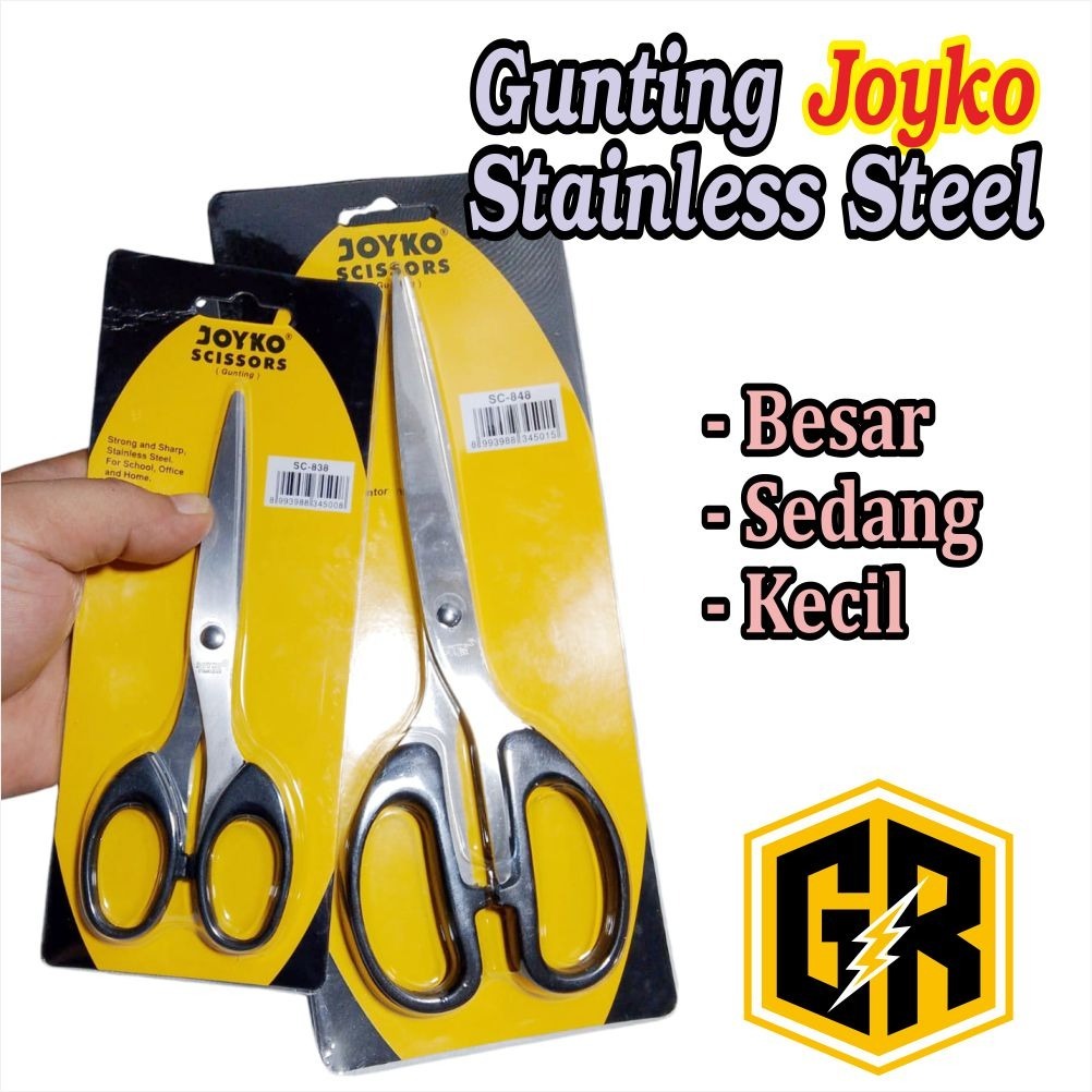 

Gunting Joyko Kecil SC 828 / Gunting Sedang SC 838 / Gunting Besar SC848 Joyko Big Scissor