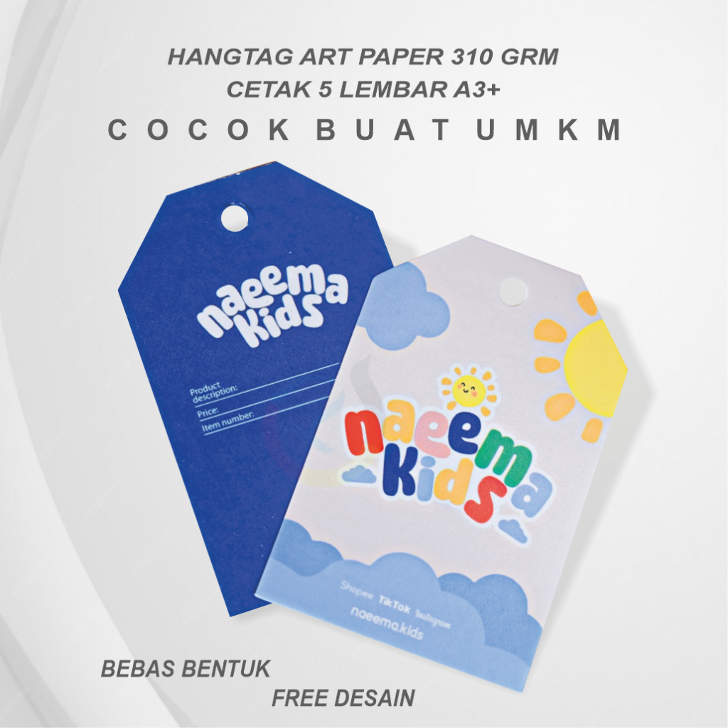 

Cetak HANG TAG 5 LEMBAR A3/Hangtag/Label Hang Tag/Hang Tag Label Tag Baju