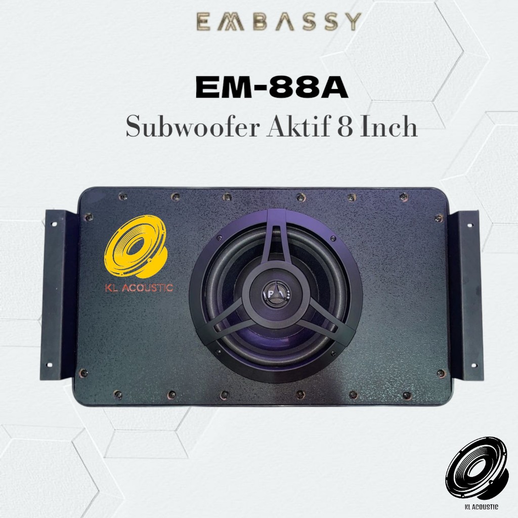 SUBWOOFER AKTIF 8 INCH 500 WATT EMBASSY EM-88A TERMURAH