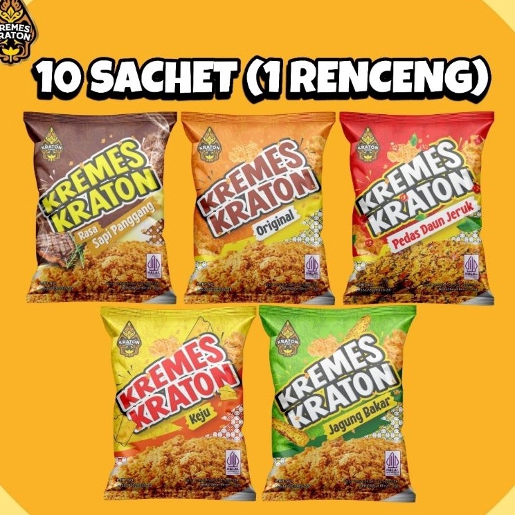 

Flash Sale Kremes Kraton Sachet 1 x 16g 1 Renceng Original Pedas Daun Jeruk Keju Jagung Bakar Sapi Panggang