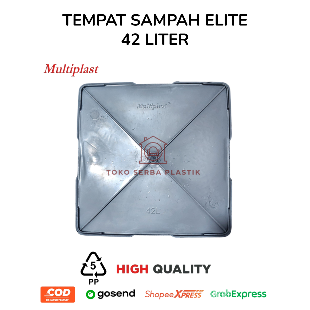 / Tempat Sampah Elite 42 Liter Tutup Goyang / Tempat Sampah Plastik Besar 42L + Tutup