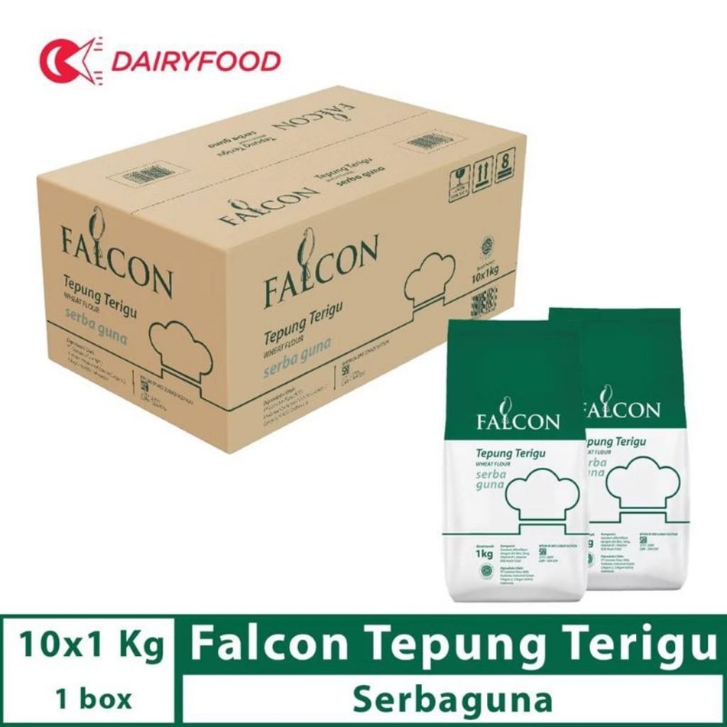 

TEPUNG TERIGU FALCON HIJAU 1KG 1 DUS ISI 10 PCS