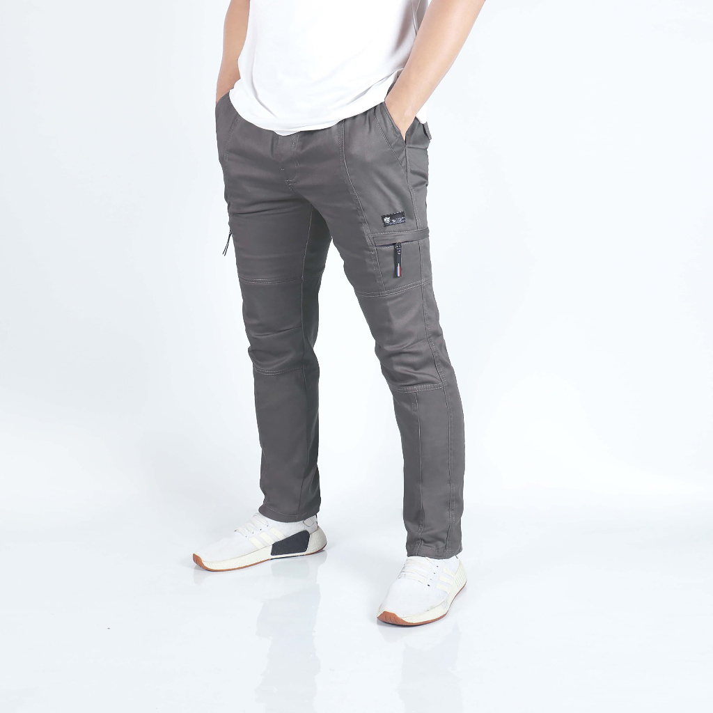 Celana Cargo Pria Panjang Original Folksystem Slim Twill Chino Slimfit