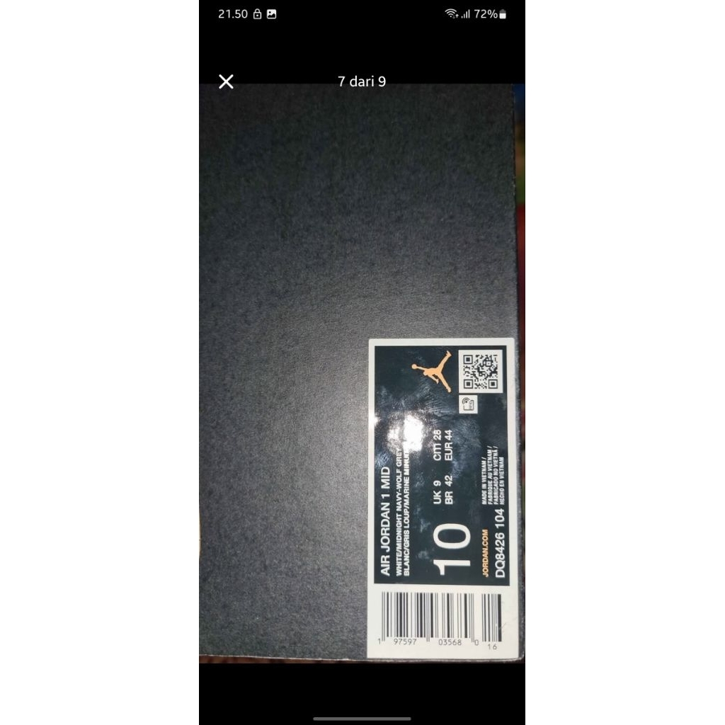 Air Jordan 1 Mid Grey Wolf Midnight Navy