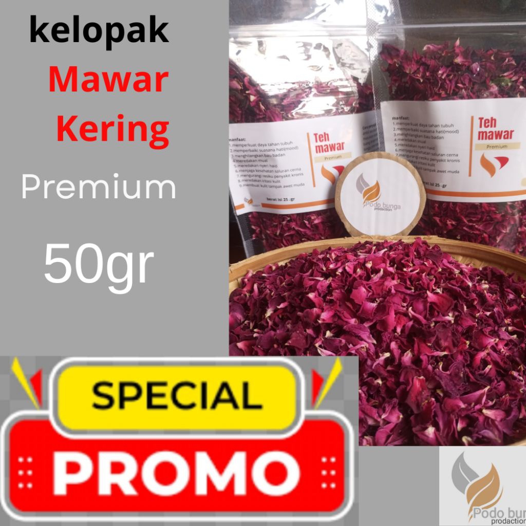 

PROMO 50g mawar kering,kelopak mawar kering,driedrose