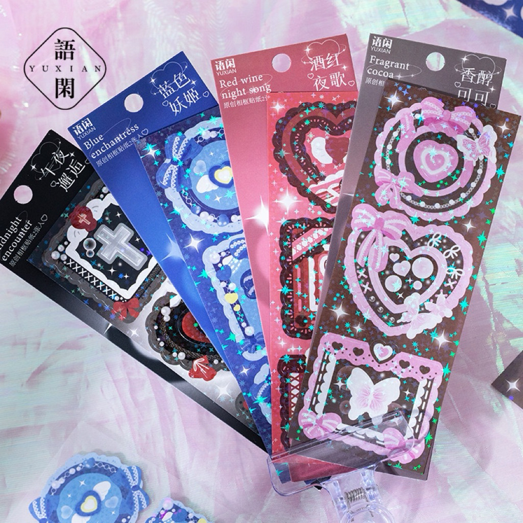 

[B954] Stiker kartu Yu Xian Gu Seri Lian Lian Shi Guang buku pegangan gadis sederhana dan segar bahan dekorasi lukisan 2 potong menjadi 8 jenis