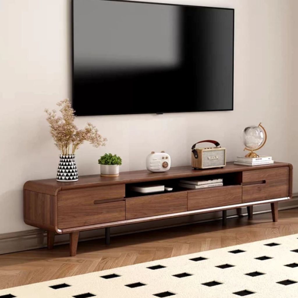 Bufet Minimalis Kayu Jati Panjang 220cm