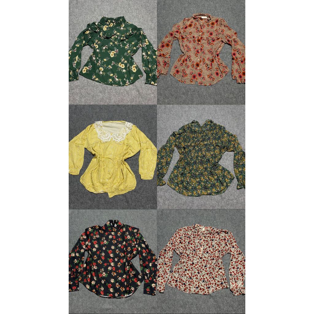 Vol2Thrifting/preloved | vintage | Coquette | Korean looks | blouse | dress | kaos l celana