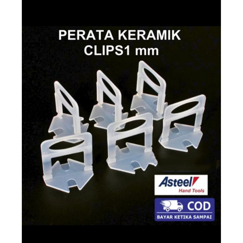 ASTEEL 1 pcs Clip klip nat Alat Perata Pasang Keramik Granit lantai Tile Leveling 1 mm ekonomis