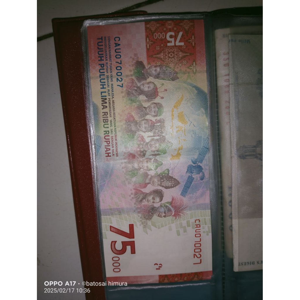 uang 75ribu limited edition
