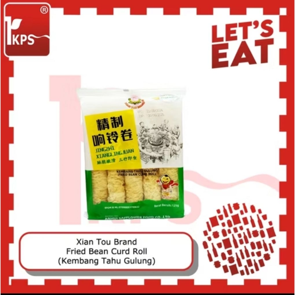 

Fried Bean Curd Roll 125g "Xian Tou Brand"/ Kembang Tahu Gulung