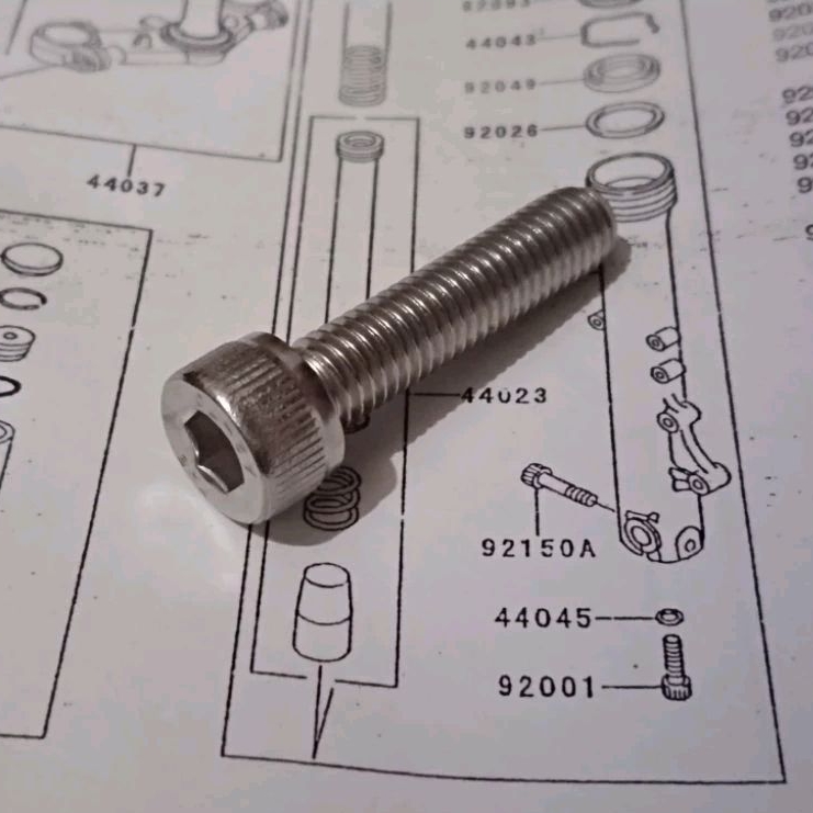 BAUT BOTTOM SHOCK KANAN KAWASAKI NINJA R RR STAINLESS STEEL ANTI KARAT