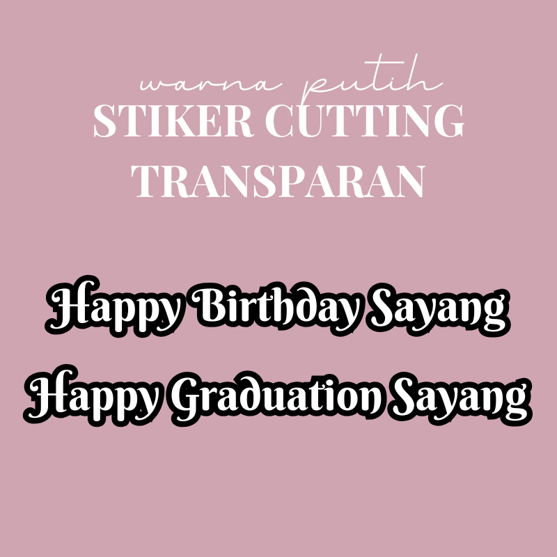 

Cutting Stiker Putih Custom