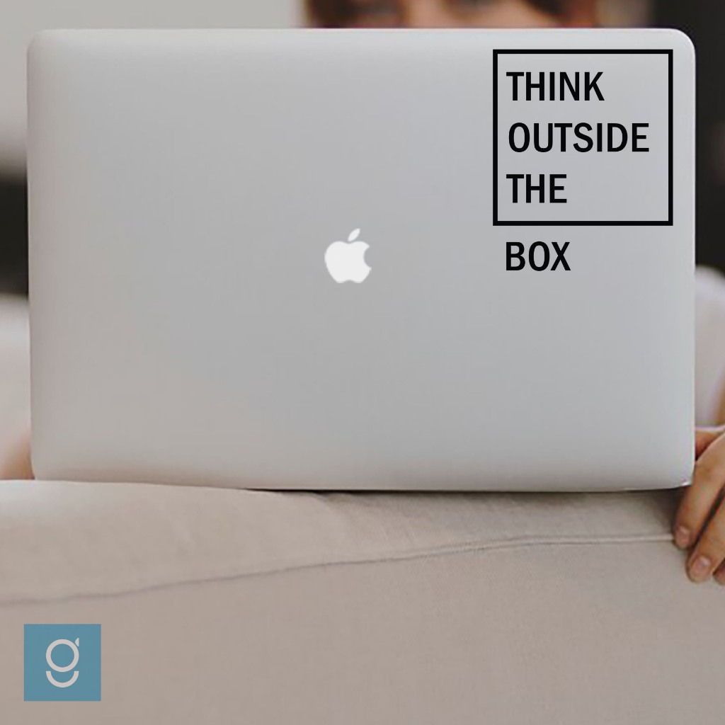 

Stiker Cutting Think Outside The Box Custom Sticker Dekorasi Laptop