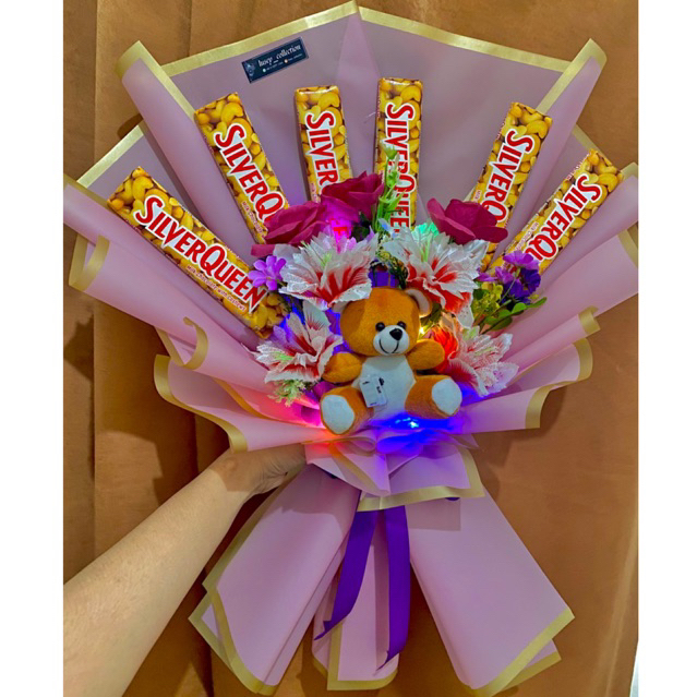 bucket coklat / bucket bunga artificial murah untuk wisud ultah anniversarry dan kelulusan