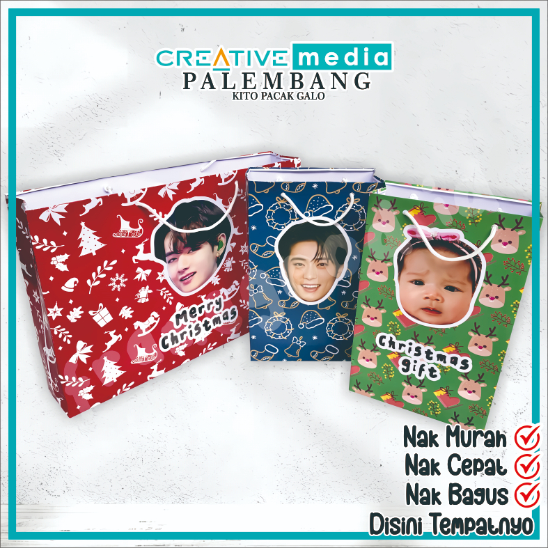 

KADO ULANG TAHUN PAPER BAG Custom Muka Foto Sendiri Paper bag Special ulang tahun