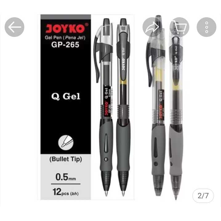

(12pcs) pulpen joyko tinta Q GEL GP-265 (hitam)