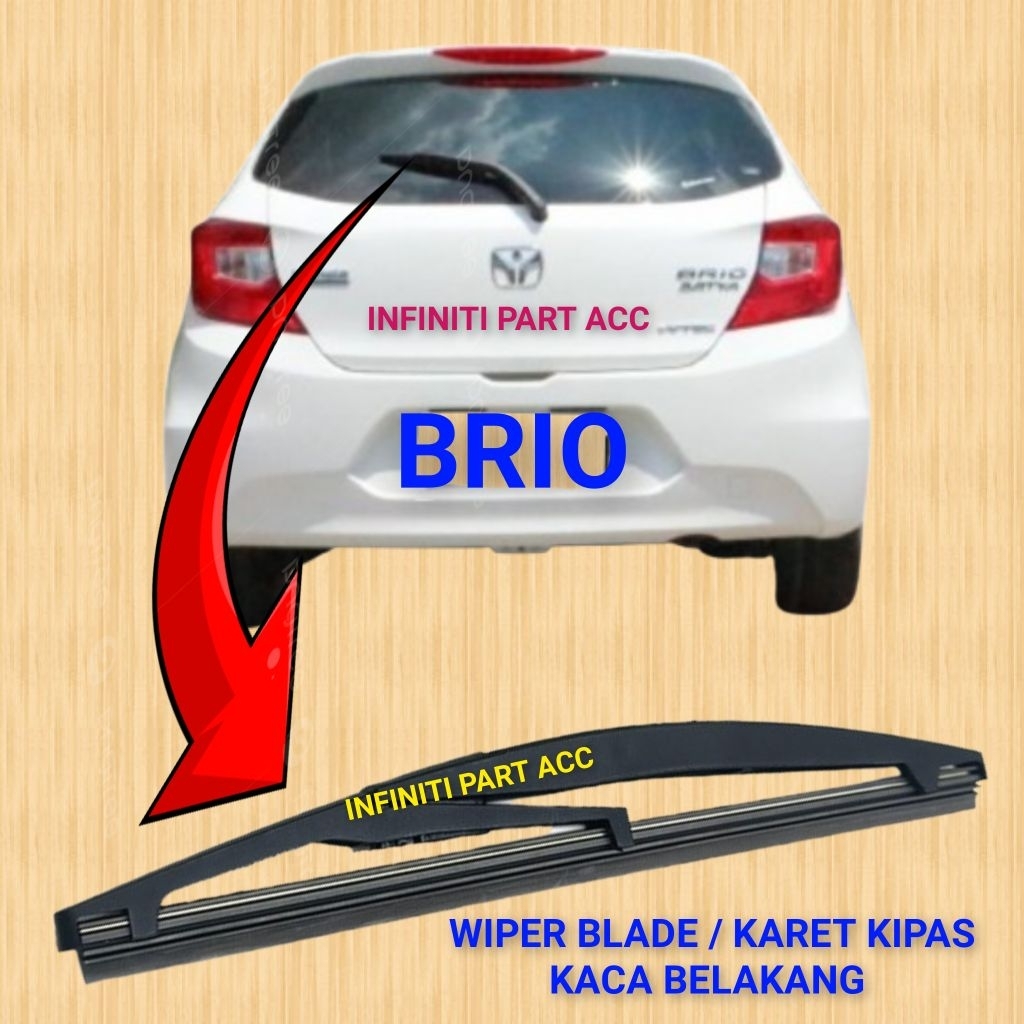 WIPER BLADE KARET KIPAS KACA BELAKANG HONDA BRIO