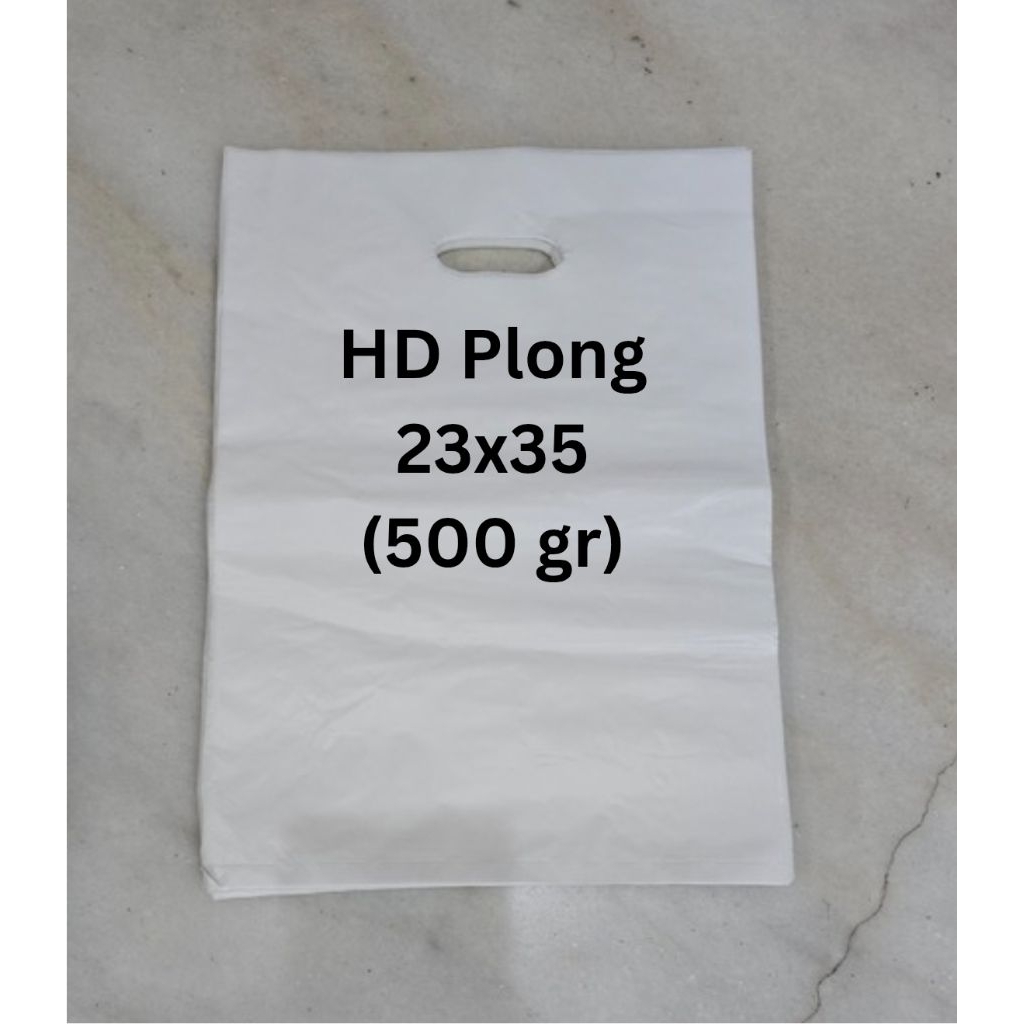Kantong Plastik HD Putih Plong/HD Pon Oval uk 23x35
