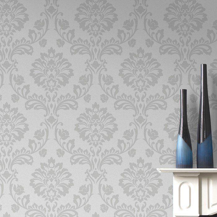 WALLPAPER DINDING MOTIF BATIK SILVER/WALLPAPER DINDING BATIK MODERN MEWAH/WALLPAPER DINDING STIKER L