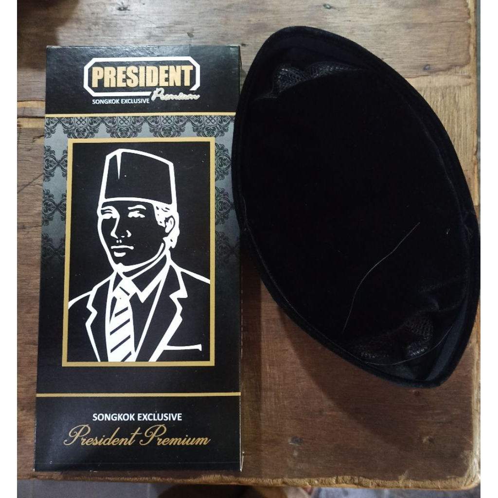 Songkok president premium/songkok president/songkok hitam polos