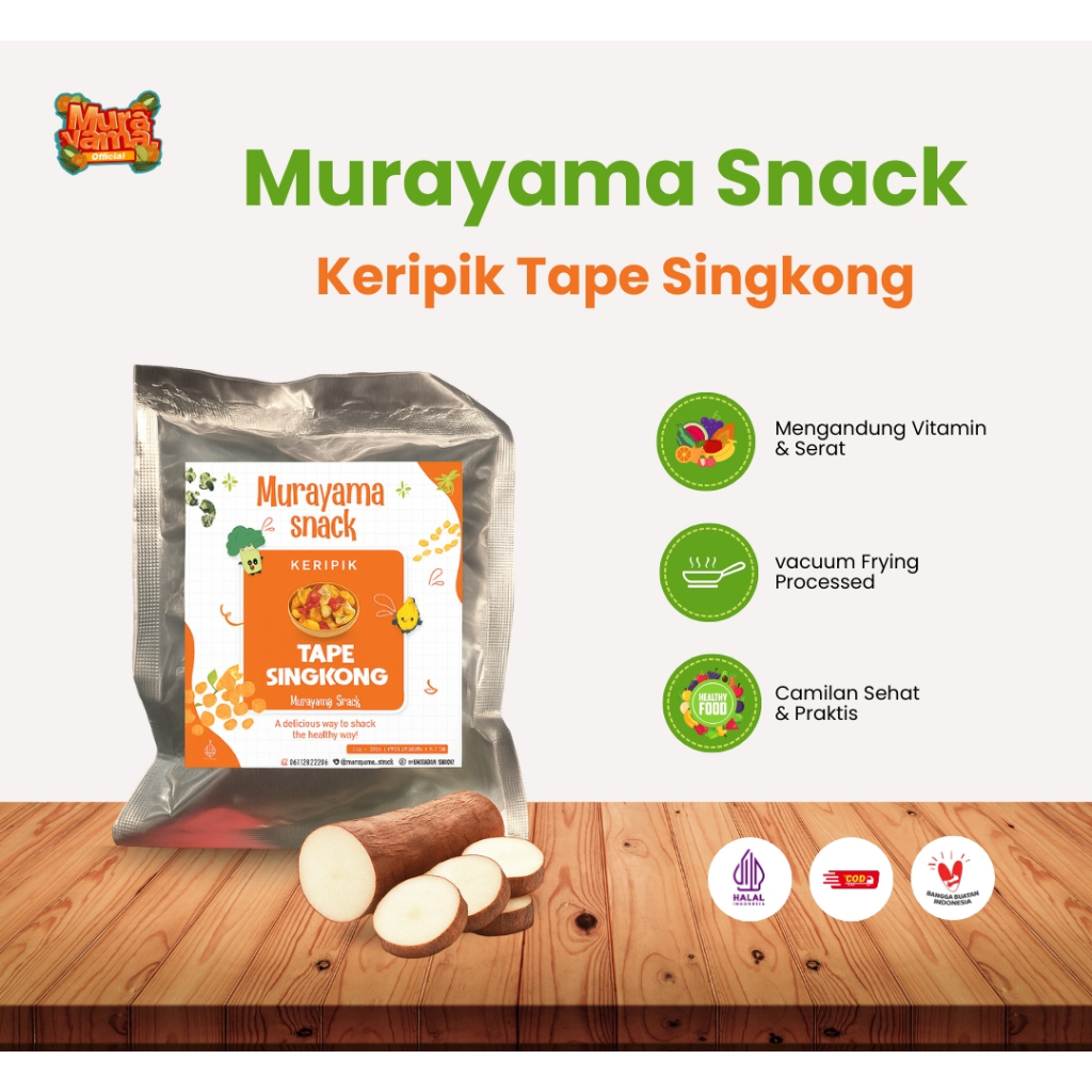 

KERIPIK TAPE SINGKONG 30GR MURAYAMA SNACK