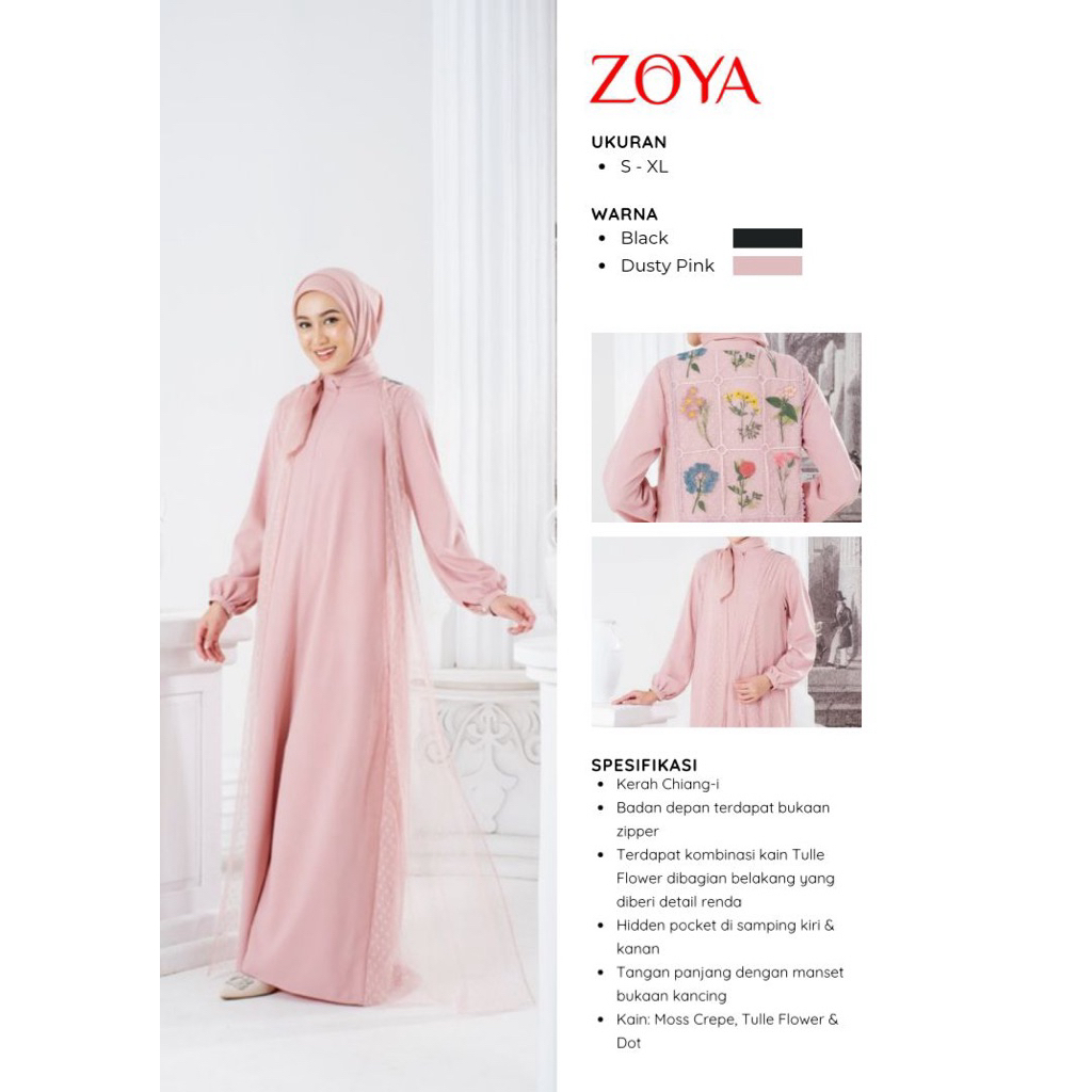 Gamis Muslim Wanita Clover Dress Zoya