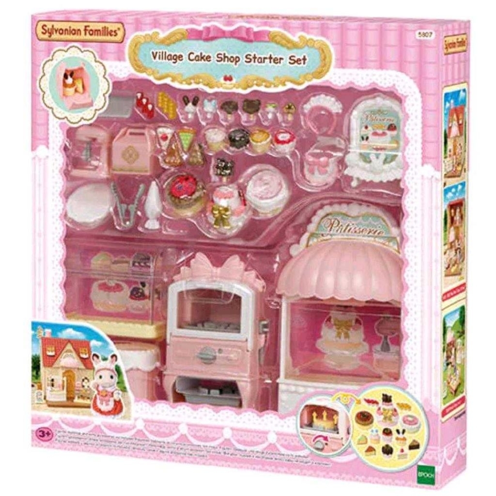 Mainan Anak Boneka Sylvanian Families Village Cake Shop Starter Set 5807