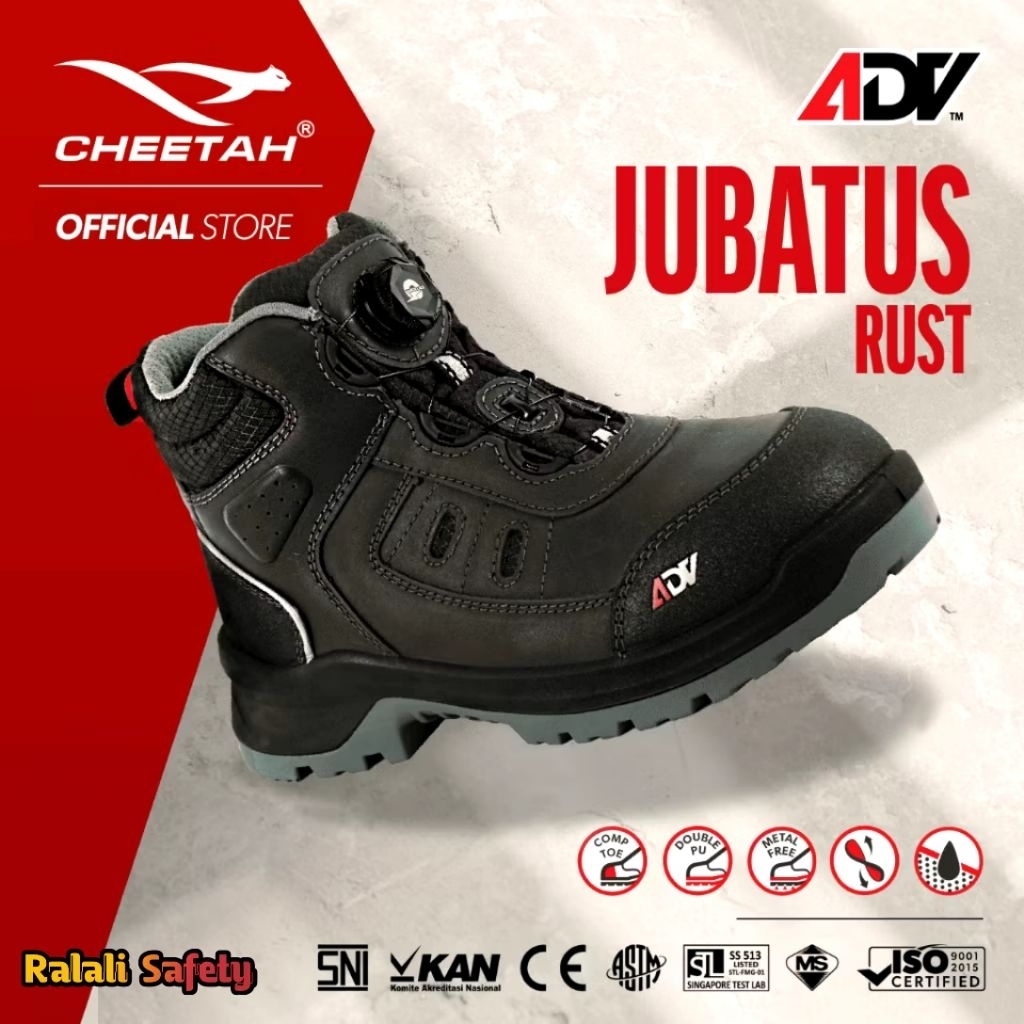 Sepatu Safety Cheetah Jubatus ADV Rush Brown - Safety Shoes Cheetah Berkualitas