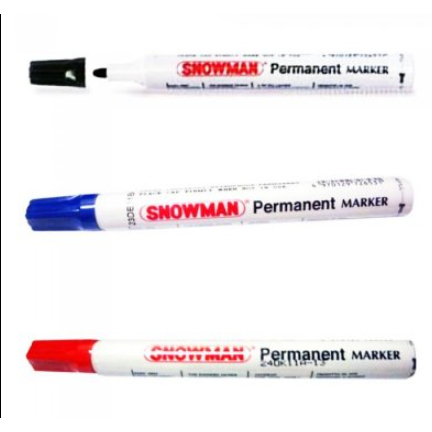 

Ay00! SNOWMAN - Spidol Permanent Marker G-12 (12 PCS) Hitam, Biru, dan Merah
