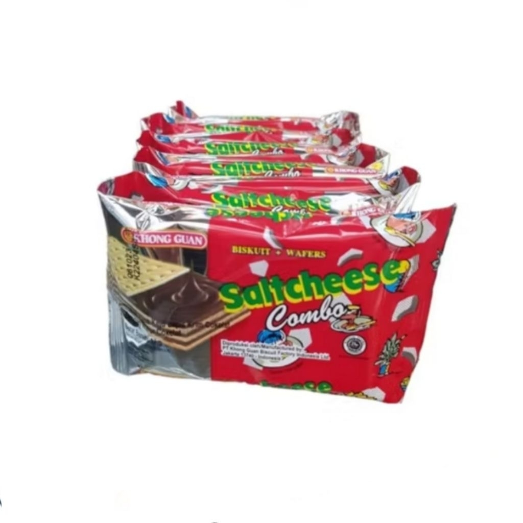 

[10pcs] Saltchees Biskuit Wafer Coklat yang Renyah dan Gurih Cemilan Enak dari Khong Guan