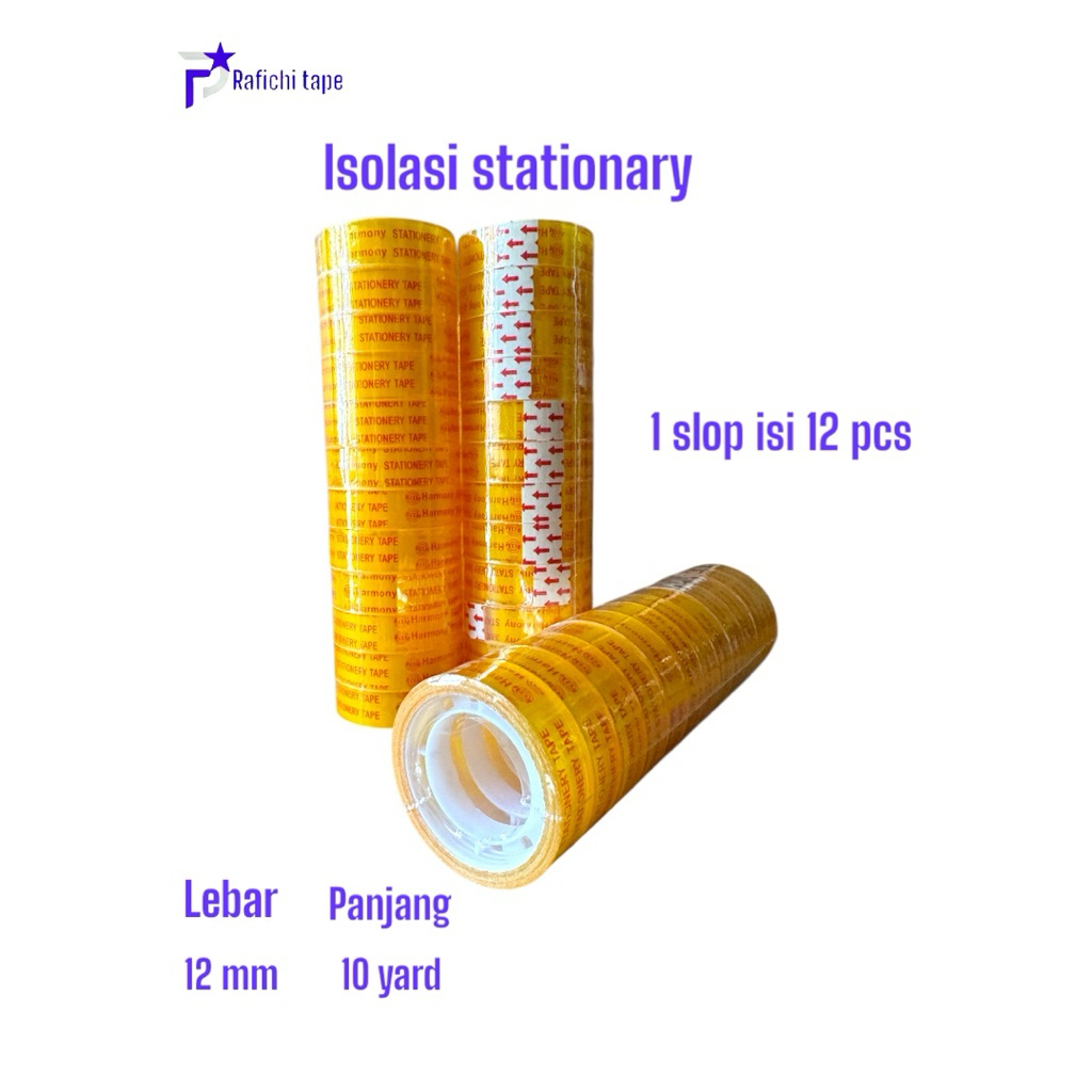 

Rafichi Isolasi Kecil Stationary Tape 12x10y Isi 12 Pcs